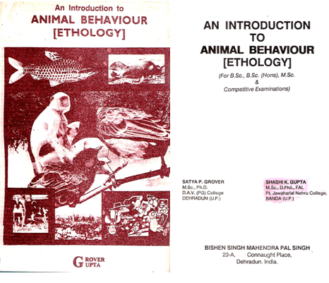 An Introduction to Animal Behaviour (ETHOLOGY)